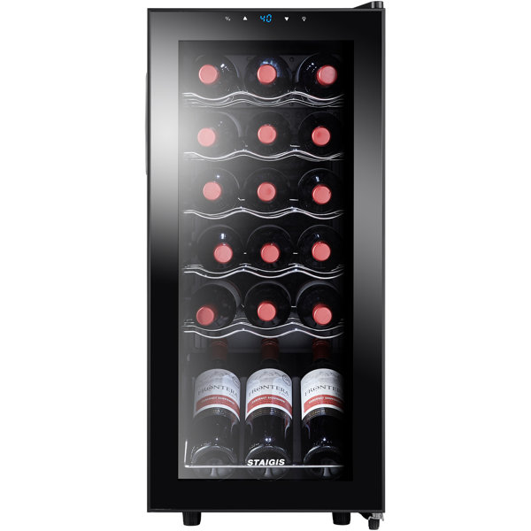 STAIGIS 13.6'' 18 Bottle Single Zone Freestanding Wine Refrigerator